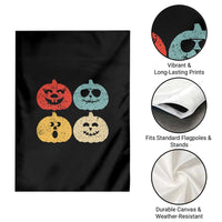 Retro Vintage Halloween Pumpkin Funny Gift Garden Flag - Wonder Print Shop