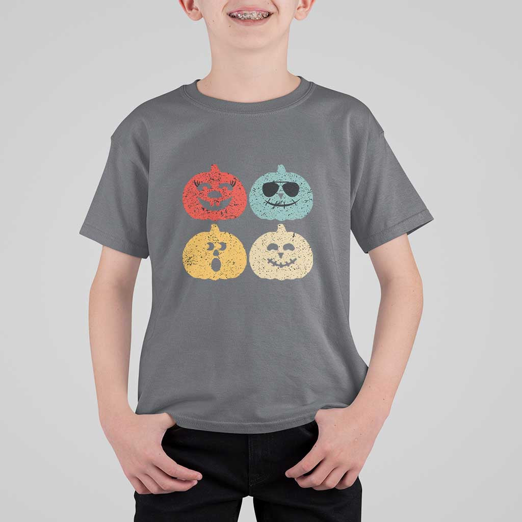 Retro Vintage Halloween Pumpkin Funny Gift T Shirt For Kid - Wonder Print Shop