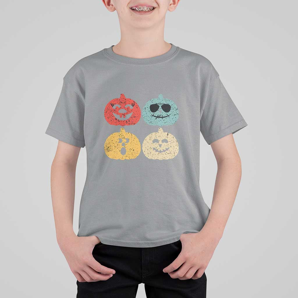 Retro Vintage Halloween Pumpkin Funny Gift T Shirt For Kid - Wonder Print Shop