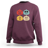 Retro Vintage Halloween Pumpkin Funny Gift Sweatshirt - Wonder Print Shop