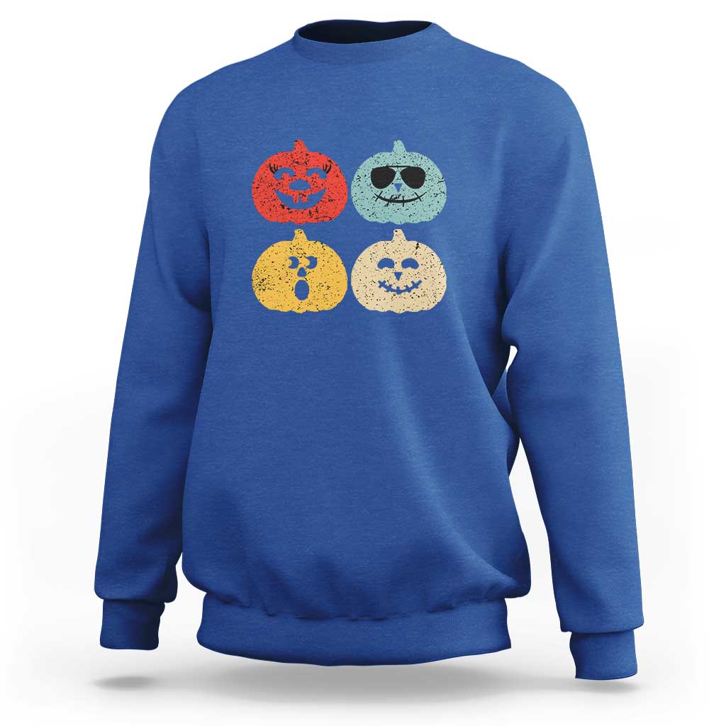 Retro Vintage Halloween Pumpkin Funny Gift Sweatshirt - Wonder Print Shop