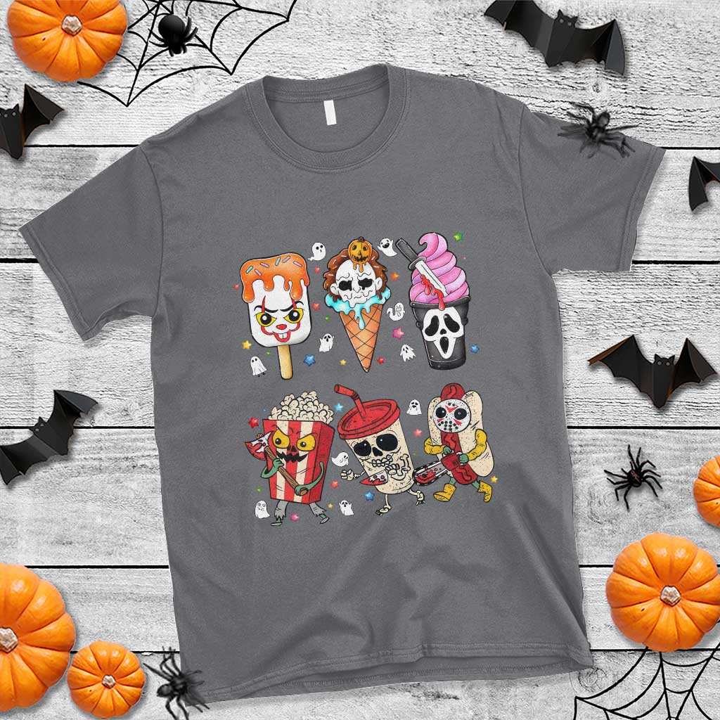 Horror Movie Summer Popsicle Halloween Ice Cream Summerween T Shirt - Wonder Print Shop