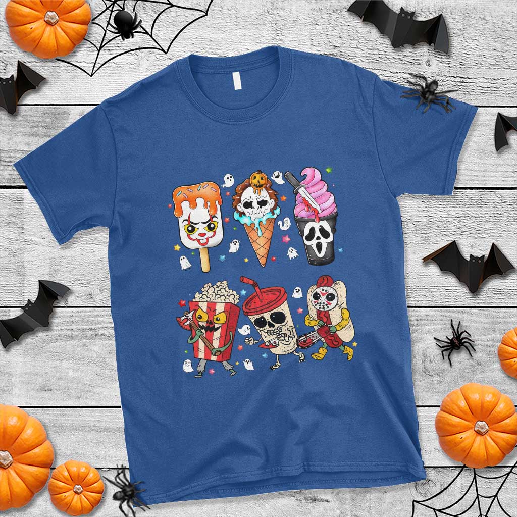 Horror Movie Summer Popsicle Halloween Ice Cream Summerween T Shirt - Wonder Print Shop