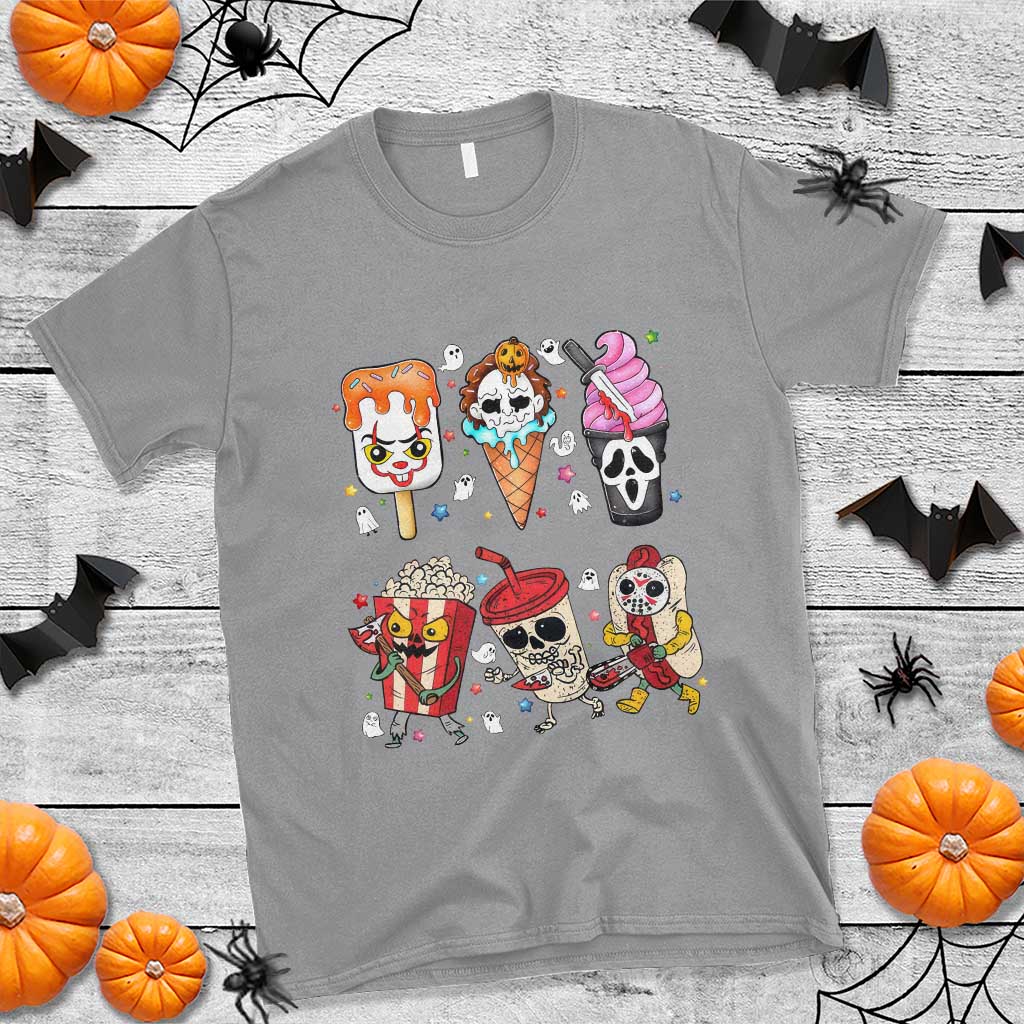 Horror Movie Summer Popsicle Halloween Ice Cream Summerween T Shirt - Wonder Print Shop