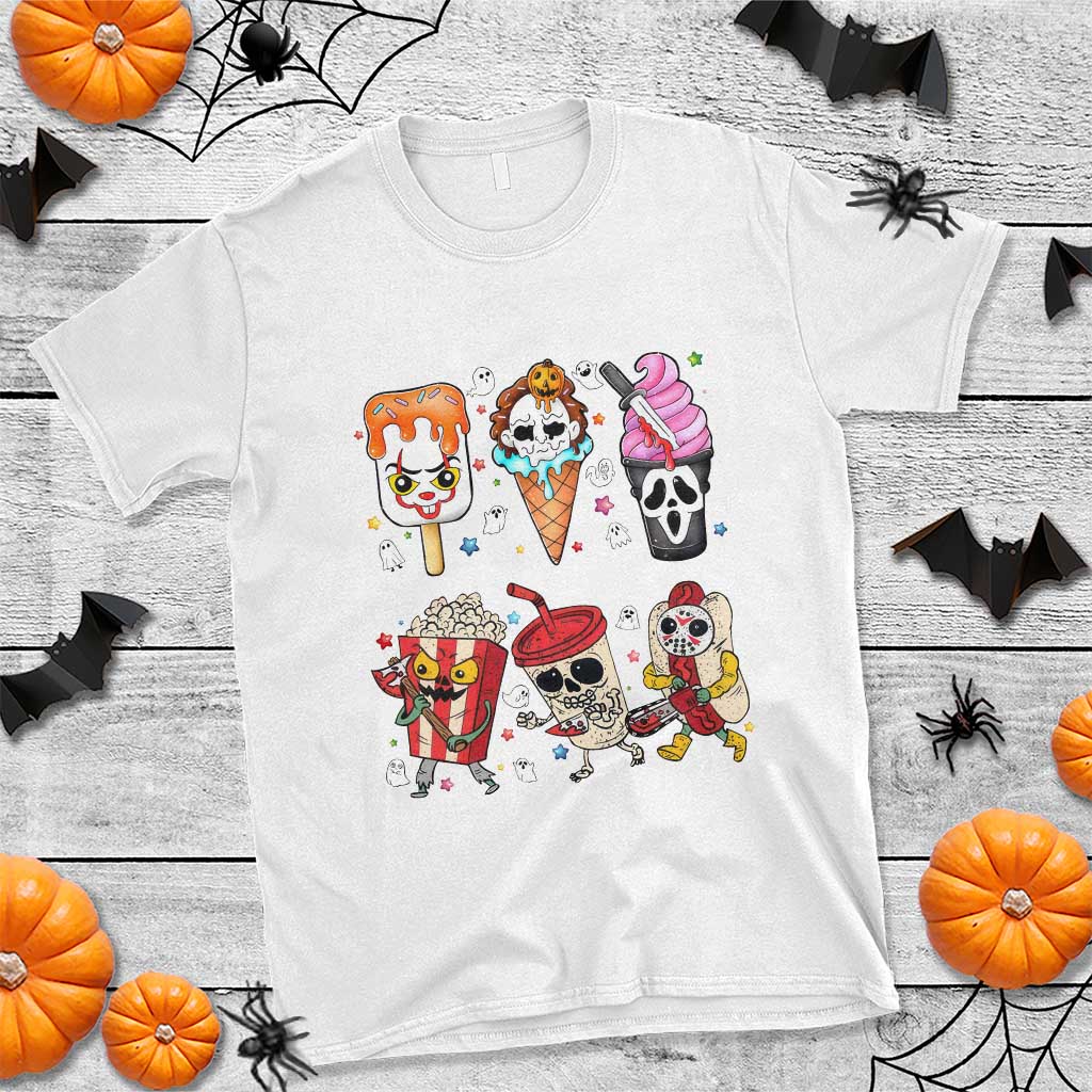 Horror Movie Summer Popsicle Halloween Ice Cream Summerween T Shirt - Wonder Print Shop