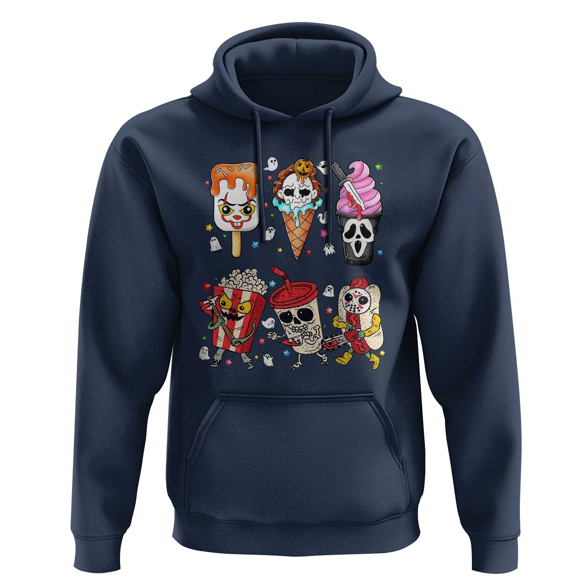 Horror Movie Summer Popsicle Halloween Ice Cream Summerween Hoodie