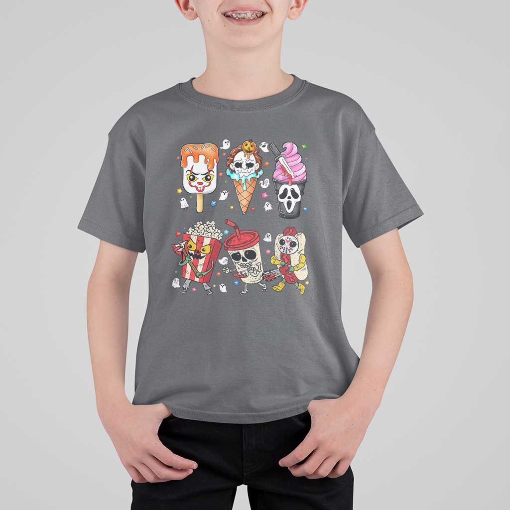 Horror Movie Summer Popsicle Halloween Ice Cream Summerween T Shirt For Kid - Wonder Print Shop