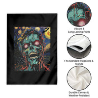 Horror Halloween Skull Garden Flag Van Gogh Starry Night - Wonder Print Shop