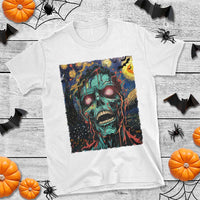 Horror Halloween Van Gogh Starry Night T Shirt - Wonder Print Shop