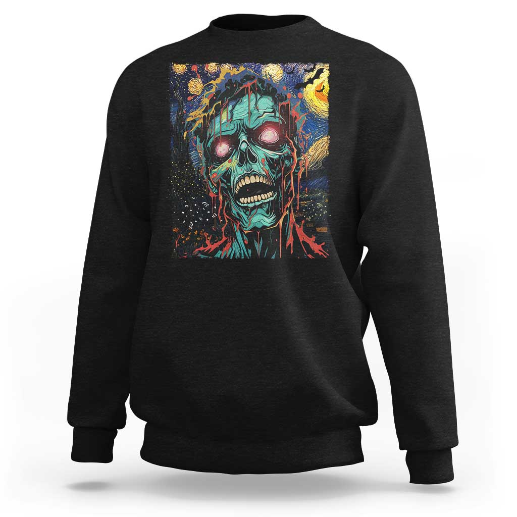 Horror Halloween Van Gogh Starry Night Sweatshirt - Wonder Print Shop