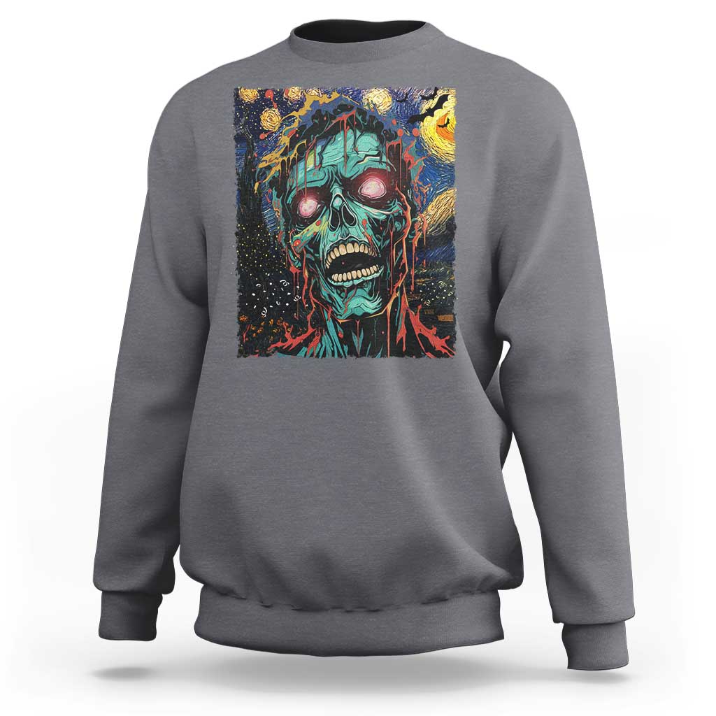 Horror Halloween Van Gogh Starry Night Sweatshirt - Wonder Print Shop