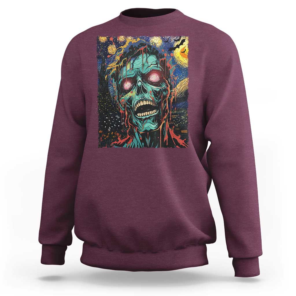 Horror Halloween Van Gogh Starry Night Sweatshirt - Wonder Print Shop