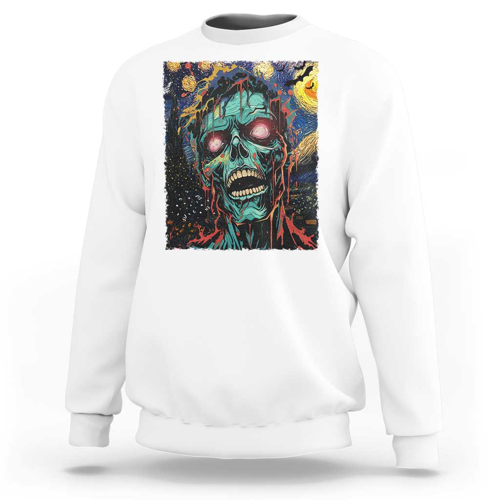 Horror Halloween Van Gogh Starry Night Sweatshirt - Wonder Print Shop
