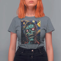 Horror Halloween Van Gogh Starry Night T Shirt For Women - Wonder Print Shop