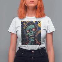 Horror Halloween Van Gogh Starry Night T Shirt For Women - Wonder Print Shop