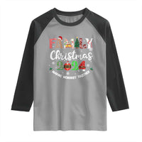 Matching Family Christmas 2024 Raglan Shirt Funny Group Xmas Festive Mom Dad Kids Tees