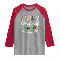 Matching Family Christmas 2024 Raglan Shirt Funny Group Xmas Festive Mom Dad Kids Tees