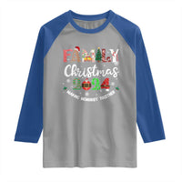 Matching Family Christmas 2024 Raglan Shirt Funny Group Xmas Festive Mom Dad Kids Tees