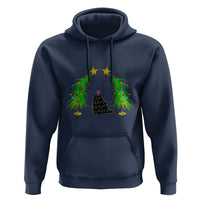 Cute Cat Christmas Hoodie Kitty Cat Lover Xmas Tree Lights