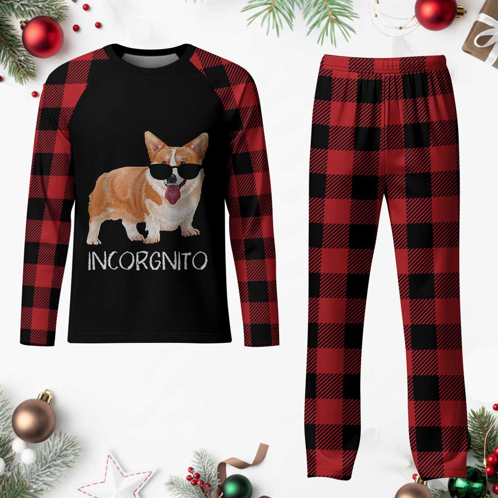 Incorgnito Funny Welsh Corgi Owner Dog Lover Plaid Pajama Set - Wonder Print Shop
