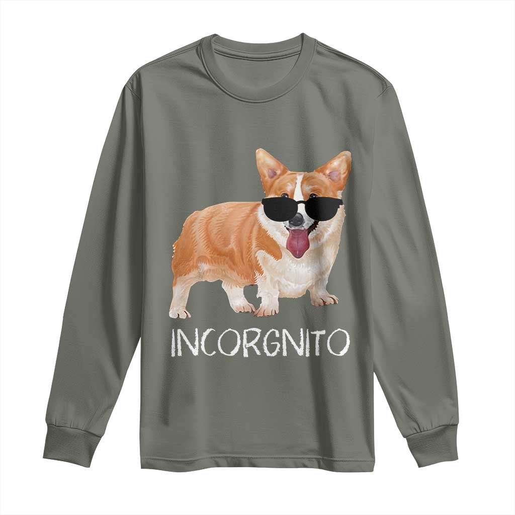 Incorgnito Funny Welsh Corgi Owner Dog Lover Long Sleeve Shirt