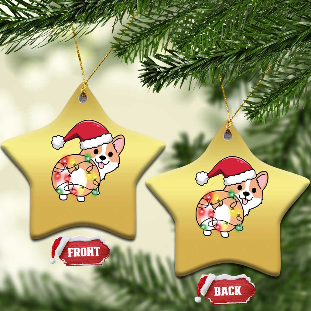 Christmas Corgi Dog Christmas Ornament Cute Animal Pet Puppy Lover Gift Xmas Lights - Wonder Print Shop