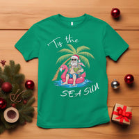 Hawaiian Christmas Hawaii Santa T Shirt Tis The Sea Sun Beach Hawaii Xmas In July Tropical Xmas Gift Family Holiday - Wonder Print Shop