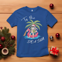 Hawaiian Christmas Hawaii Santa T Shirt Tis The Sea Sun Beach Hawaii Xmas In July Tropical Xmas Gift Family Holiday - Wonder Print Shop