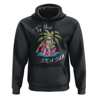 Hawaiian Christmas Hawaii Santa Hoodie Tis The Sea Sun Beach Hawaii Xmas In July Tropical Xmas Gift Family Holiday