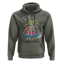 Hawaiian Christmas Hawaii Santa Hoodie Tis The Sea Sun Beach Hawaii Xmas In July Tropical Xmas Gift Family Holiday