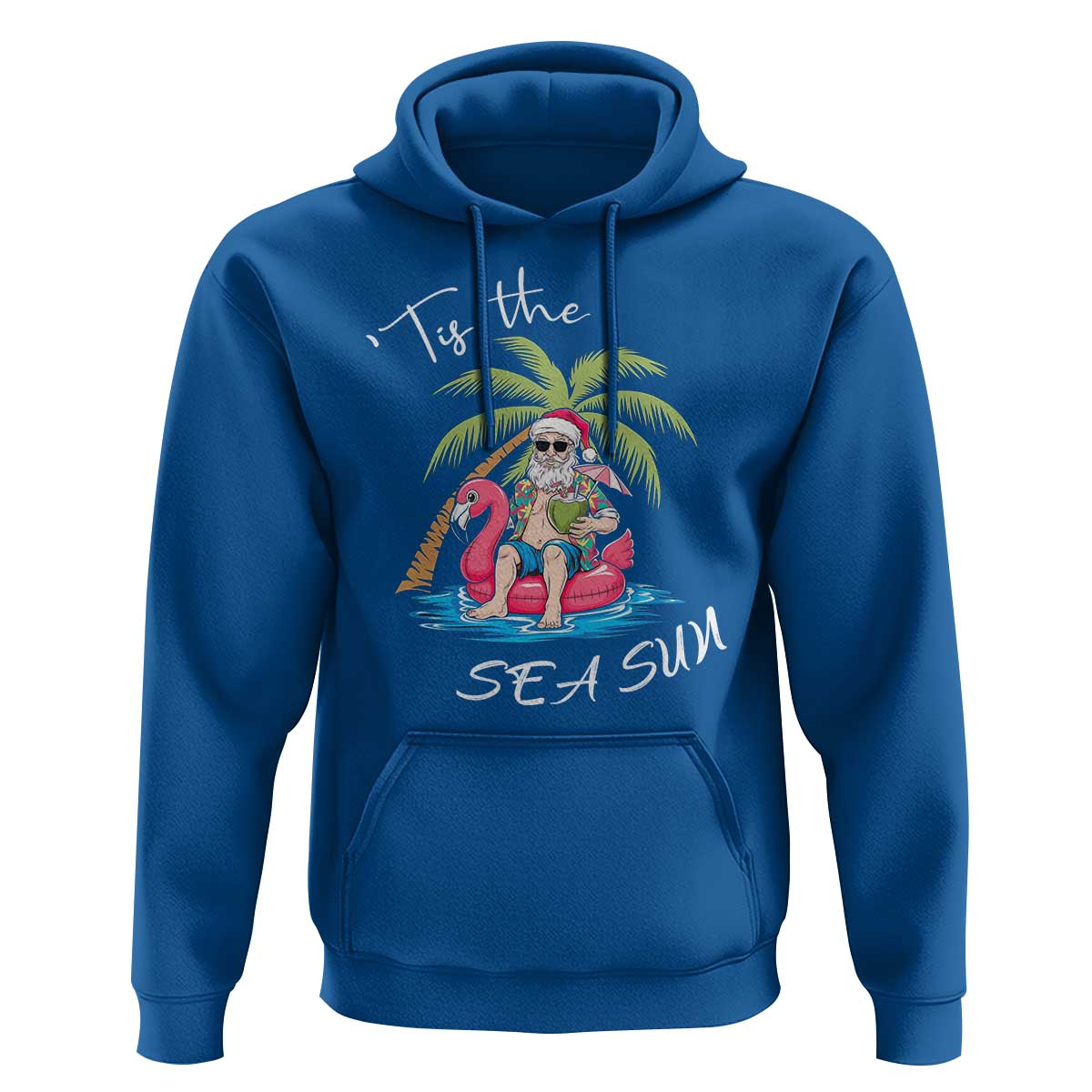 Hawaiian Christmas Hawaii Santa Hoodie Tis The Sea Sun Beach Hawaii Xmas In July Tropical Xmas Gift Family Holiday