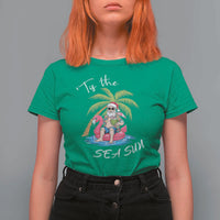 Hawaiian Christmas Hawaii Santa T Shirt For Women Tis The Sea Sun Beach Hawaii Xmas In July Tropical Xmas Gift Family Holiday - Wonder Print Shop