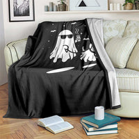 Halloween Ghost Dog Throw Blanket Retro Spooky Season Boo Sheet - Wonder Print Shop