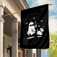 Halloween Ghost Dog Garden Flag Retro Spooky Season Boo Sheet - Wonder Print Shop