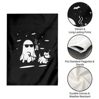 Halloween Ghost Dog Garden Flag Retro Spooky Season Boo Sheet - Wonder Print Shop