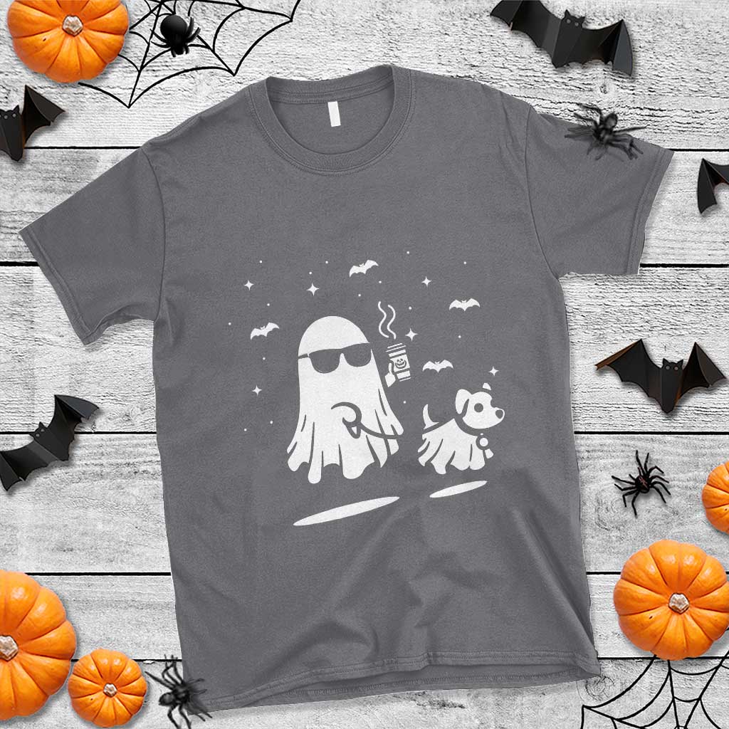 Halloween Ghost Dog T Shirt Retro Spooky Season - Wonder Print Shop