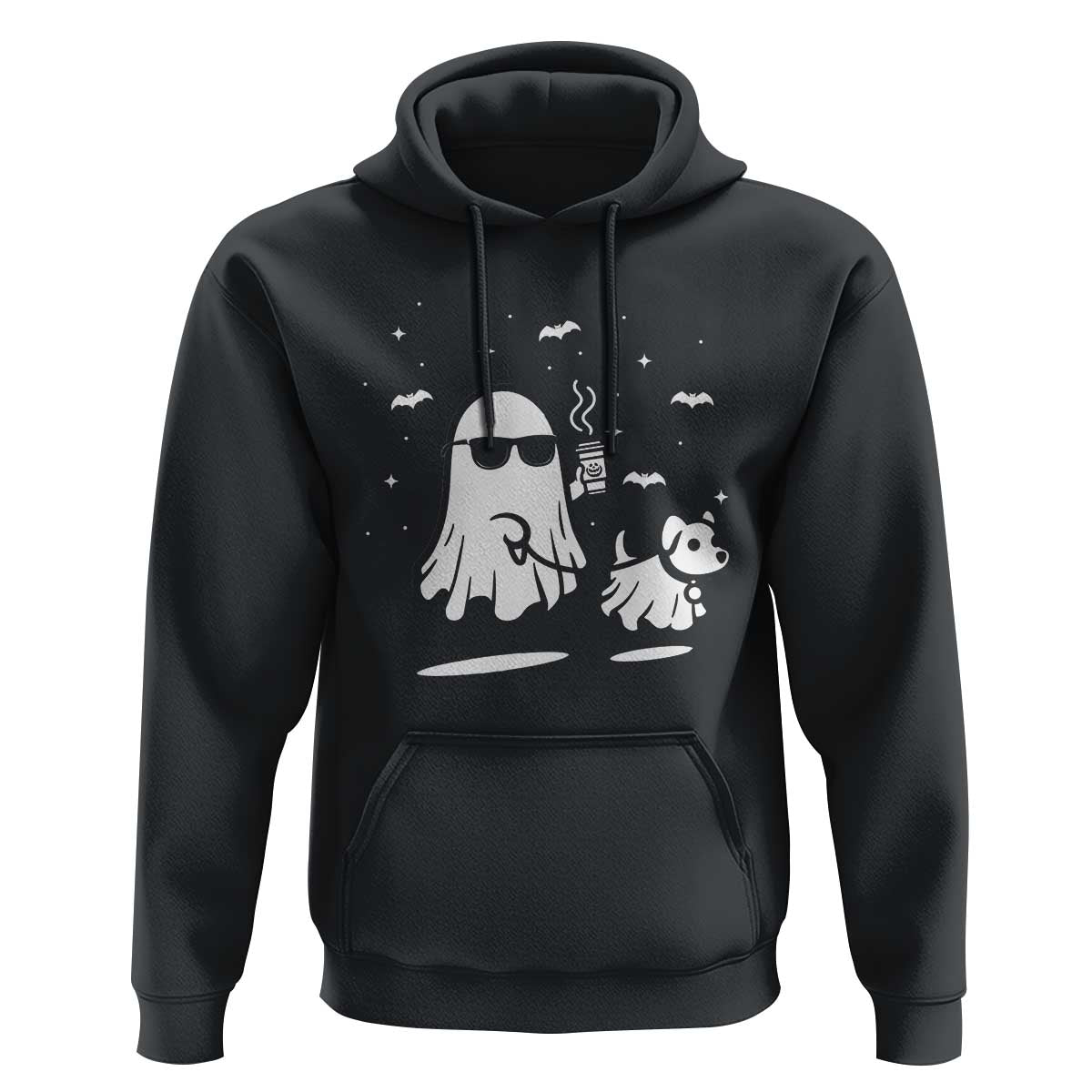 Halloween Ghost Dog Hoodie Retro Spooky Season