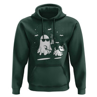 Halloween Ghost Dog Hoodie Retro Spooky Season