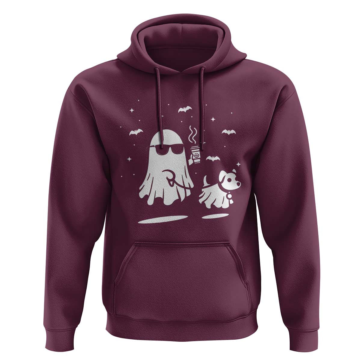 Halloween Ghost Dog Hoodie Retro Spooky Season