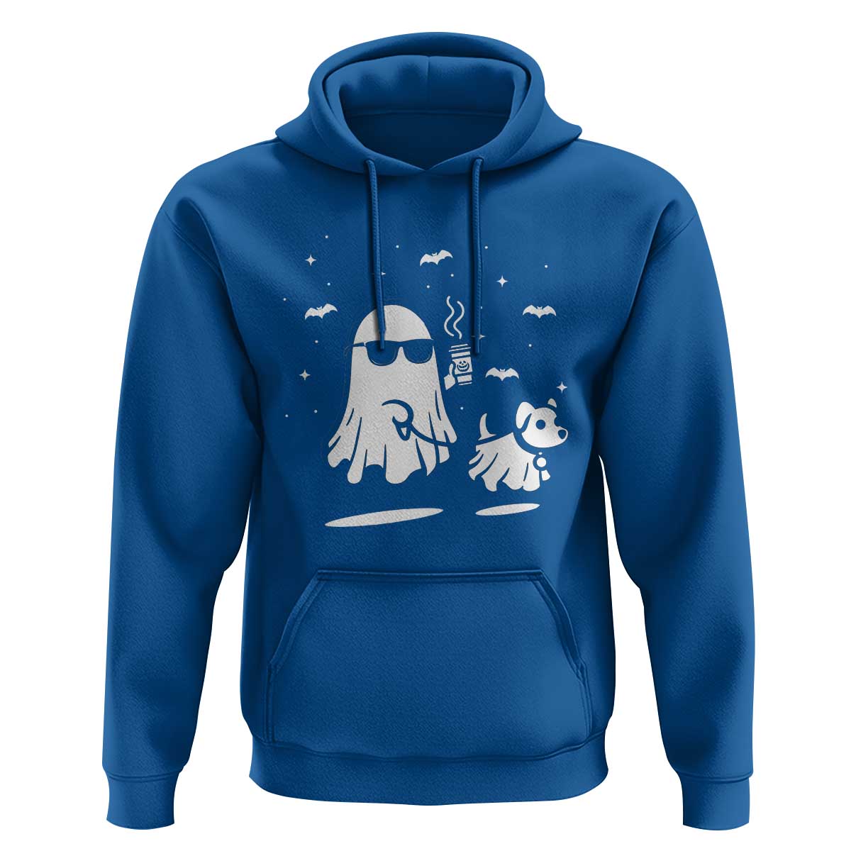 Halloween Ghost Dog Hoodie Retro Spooky Season
