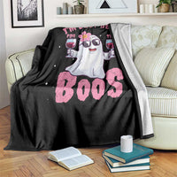 Halloween Women Ghost Cute Funny Throw Blanket I'm Just Here For The Boos - Wonder Print Shop