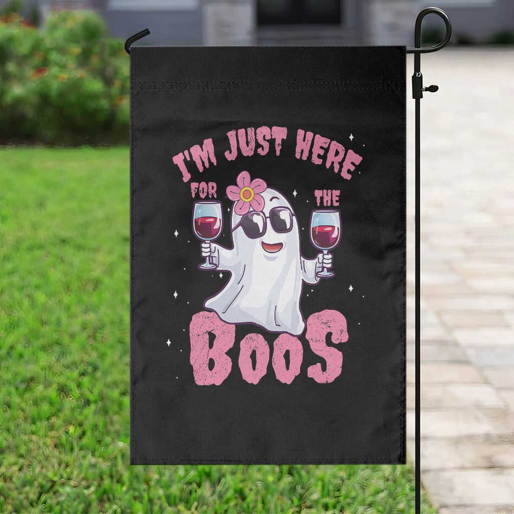 Halloween Women Ghost Cute Funny Garden Flag I'm Just Here For The Boos - Wonder Print Shop