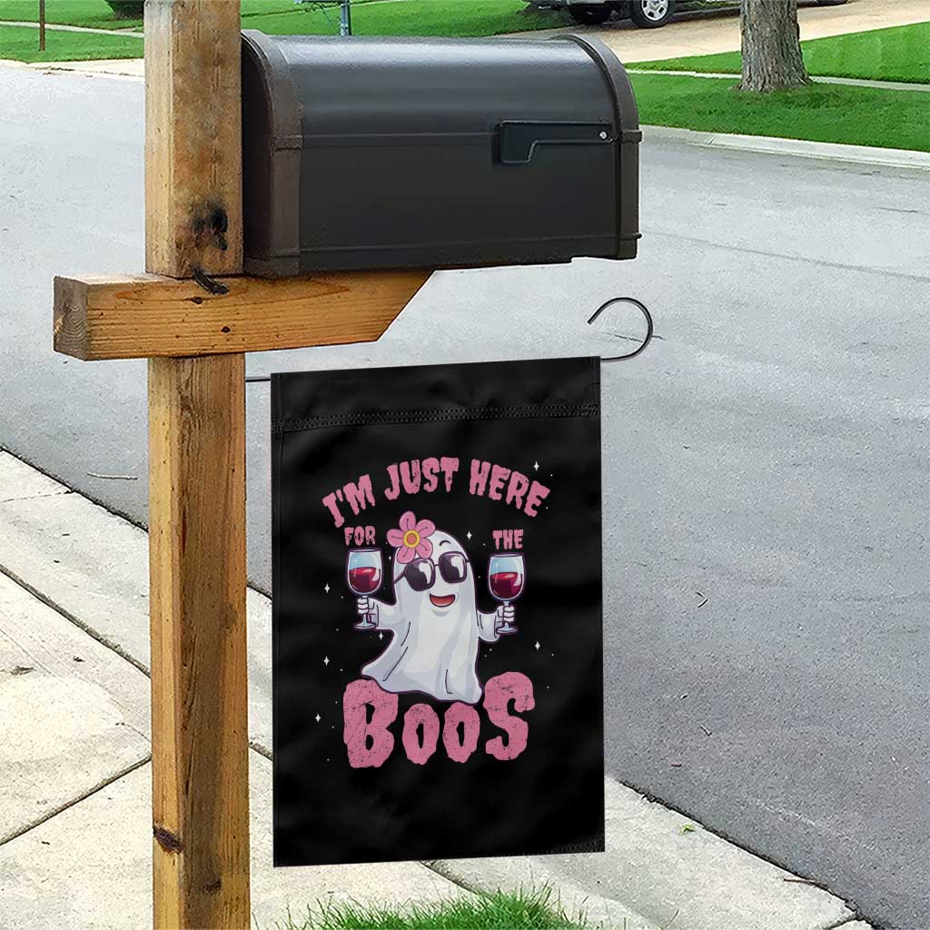 Halloween Women Ghost Cute Funny Garden Flag I'm Just Here For The Boos - Wonder Print Shop