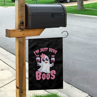 Halloween Women Ghost Cute Funny Garden Flag I'm Just Here For The Boos - Wonder Print Shop