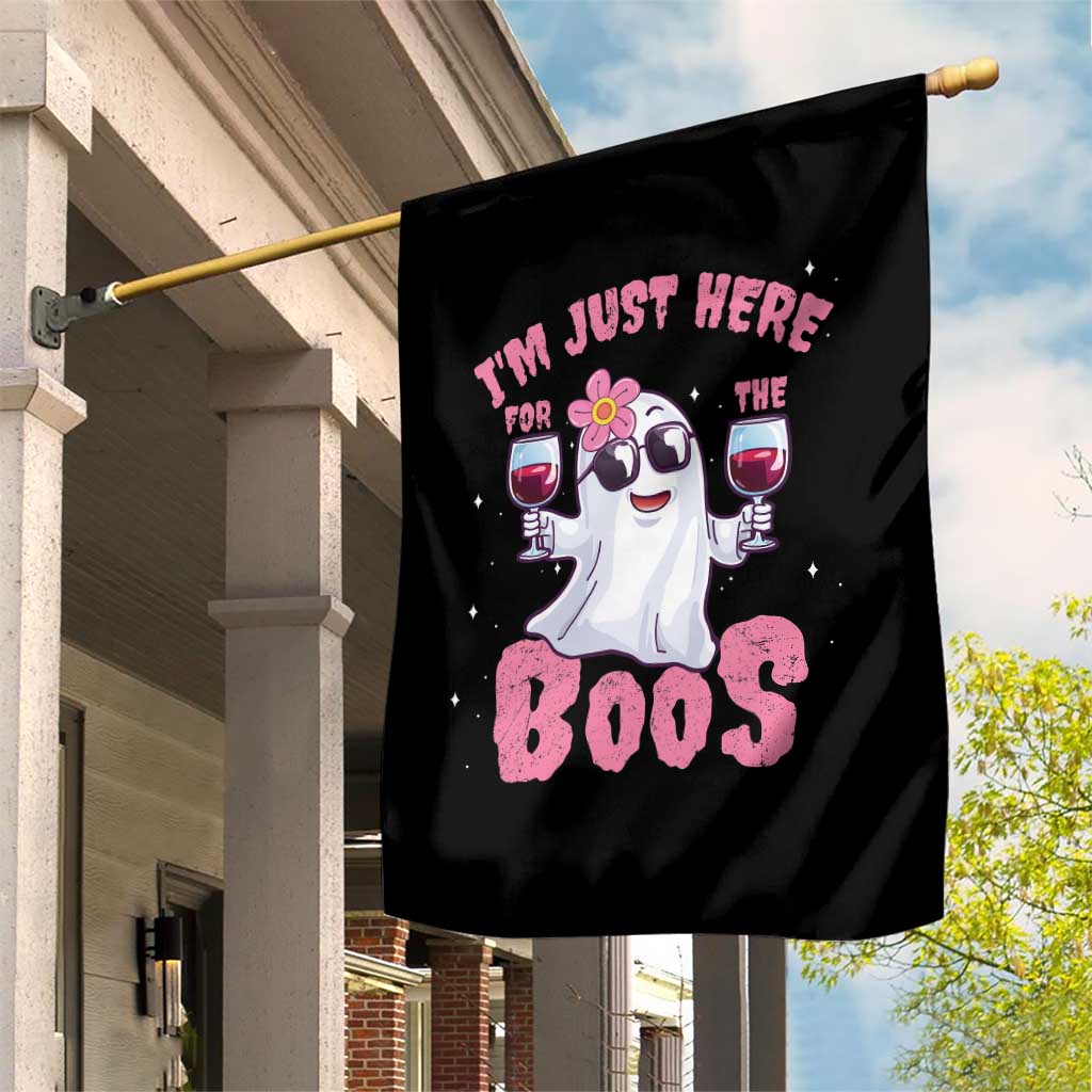 Halloween Women Ghost Cute Funny Garden Flag I'm Just Here For The Boos - Wonder Print Shop