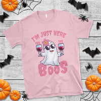 Halloween Women Ghost Cute Funny T Shirt I'm Just Here For The Boos - Wonder Print Shop