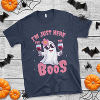 Halloween Women Ghost Cute Funny T Shirt I'm Just Here For The Boos - Wonder Print Shop