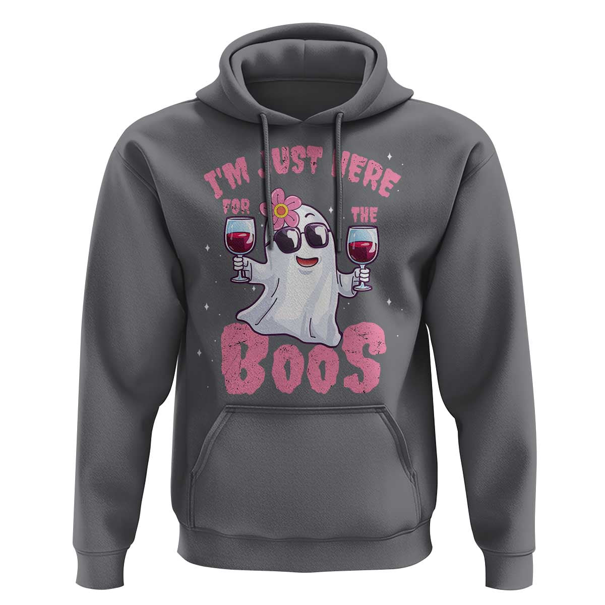 Halloween Women Ghost Cute Funny Hoodie I'm Just Here For The Boos