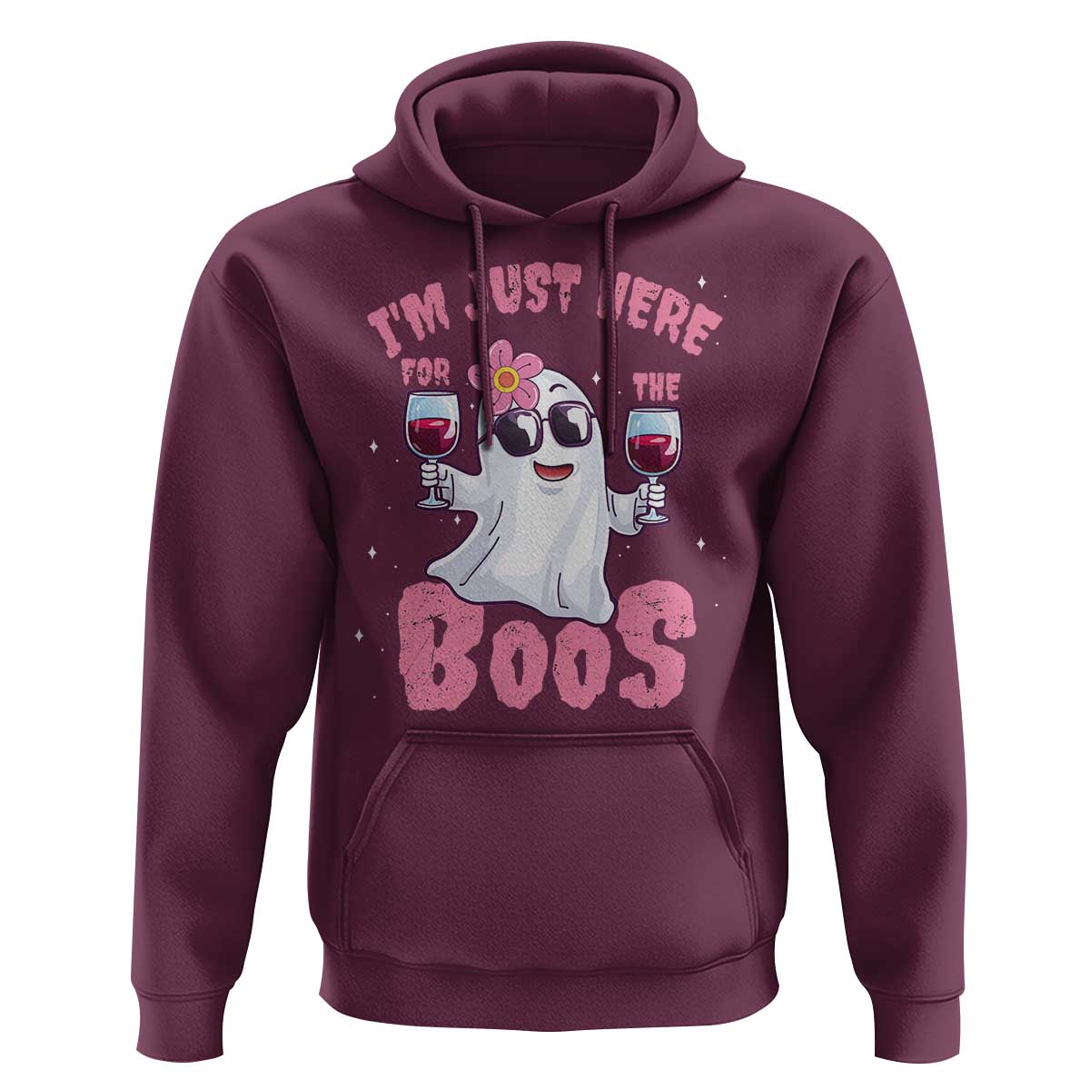 Halloween Women Ghost Cute Funny Hoodie I'm Just Here For The Boos