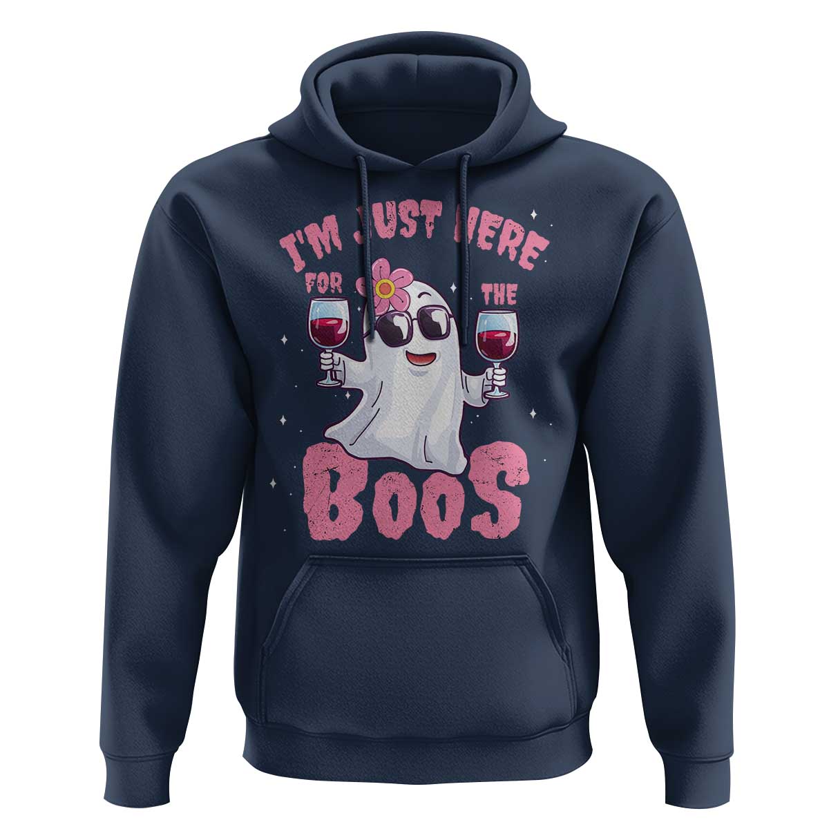 Halloween Women Ghost Cute Funny Hoodie I'm Just Here For The Boos